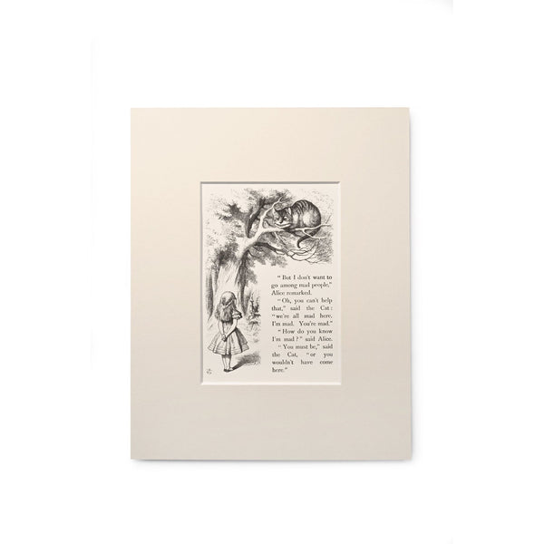 The Cheshire Cat - Monochrome Art Print