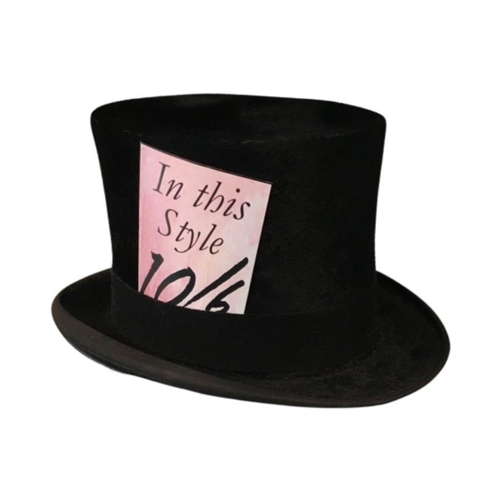 Antique Silk/ Velvet Top Hat with Mad Hatter customisation.