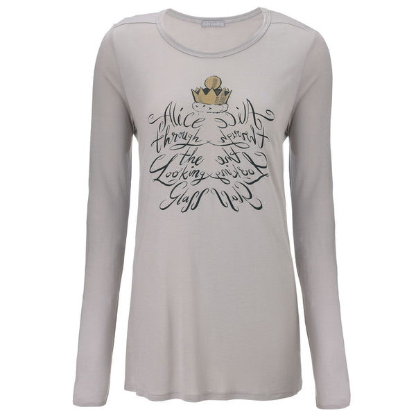 Alice Through The Looking Glass Reflective Mirror T-Shirt - Long Sleeve