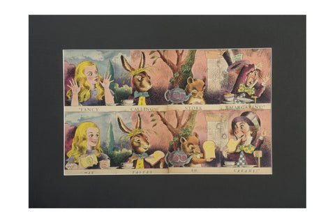 Original 'Alice In Wonderland' Dustwrapper Artwork by Margaret Tarrant