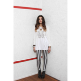 Alice Through The Looking Glass Reflective Mirror  White T-Shirt - Long Sleeve