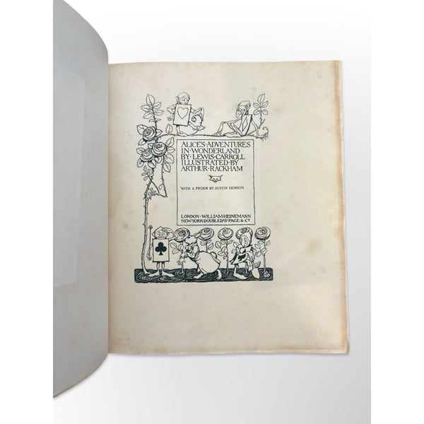 Alice's Adventures In Wonderland by Lewis Carroll, illustrated by Arthur Rackham.